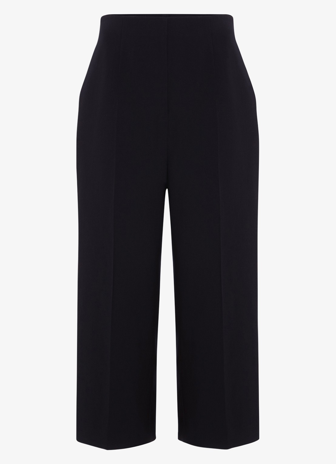 Phase Eight Aubrielle high waist wide fit culotte met steekzakken - voorkant zwart