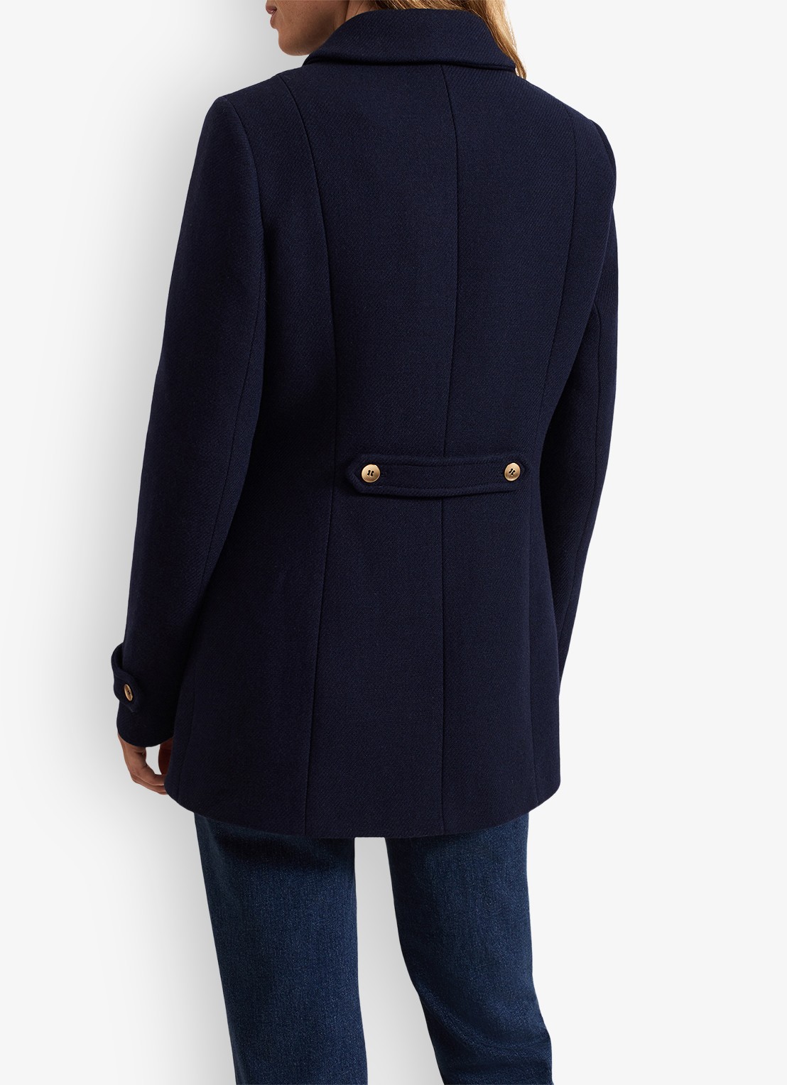 Phase Eight Aurelie Wool Peacoat - achterkant donkerblauw