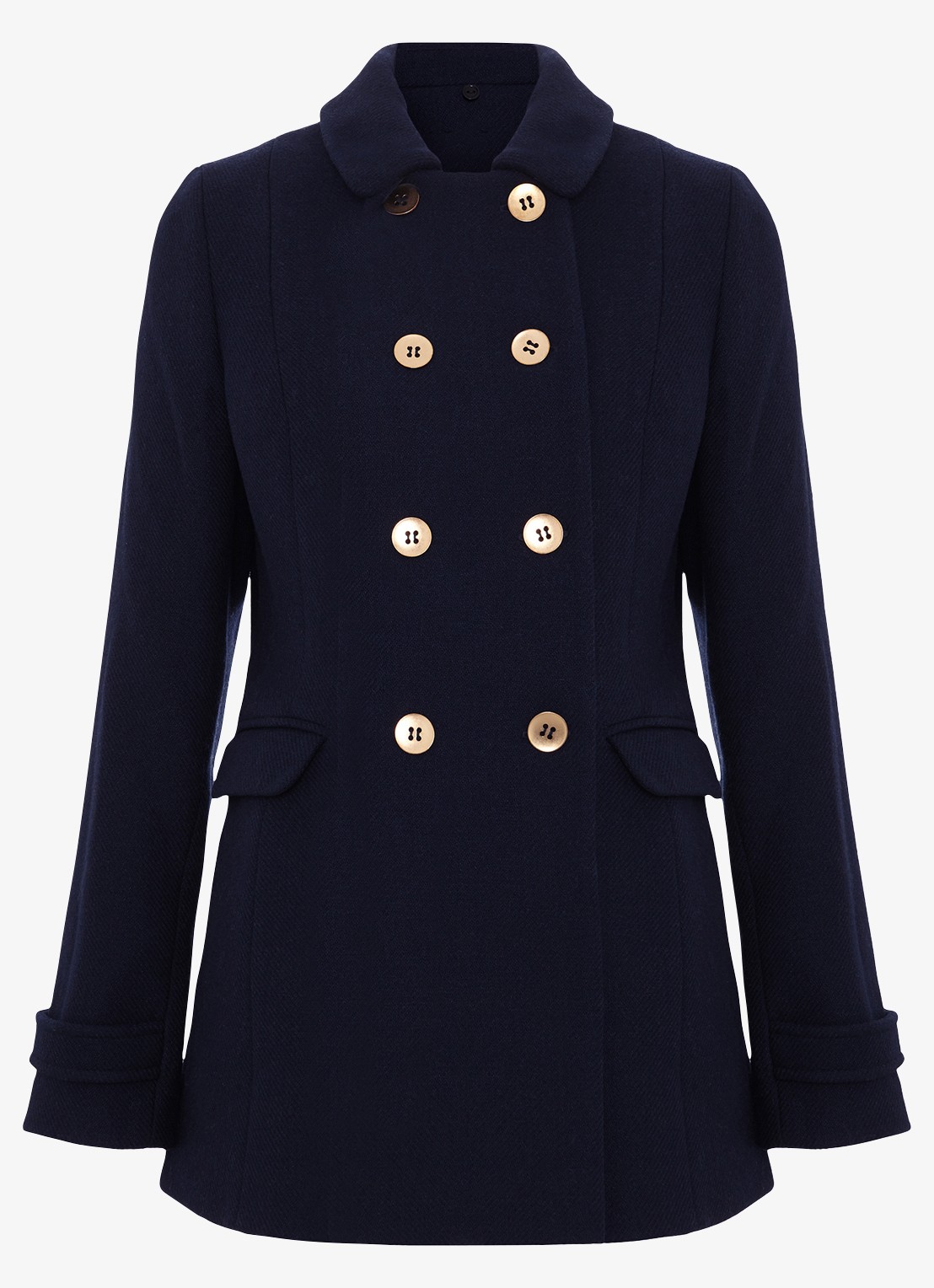 Phase Eight Aurelie Wool Peacoat - voorkant 7 donkerblauw