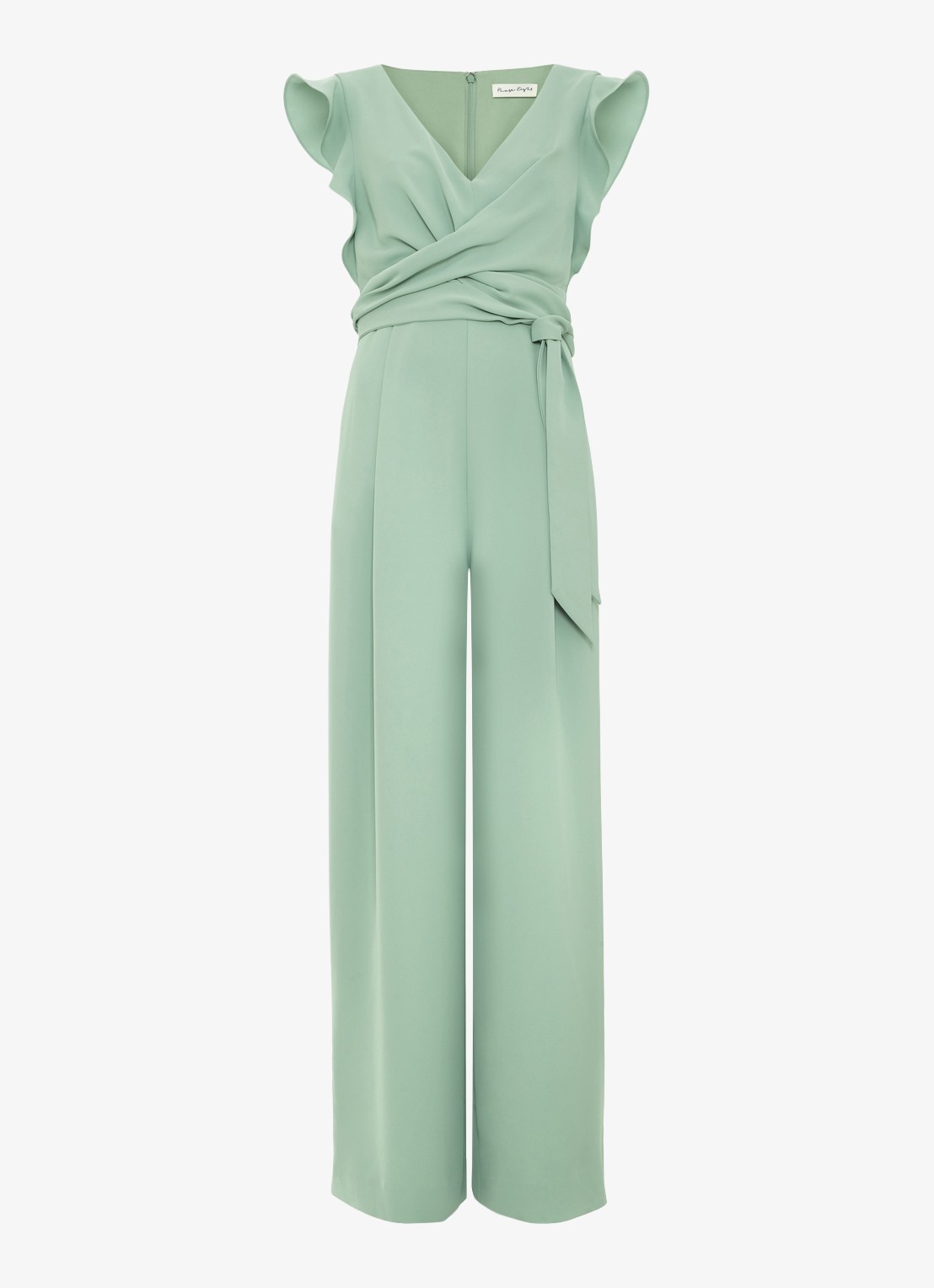 Phase Eight Ayla wide fit jumpsuit met V-hals - voorkant 2 green