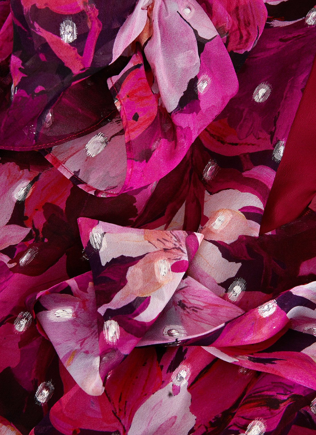Phase Eight Azalea midi jurk met bloemenprint - detail 7 roze