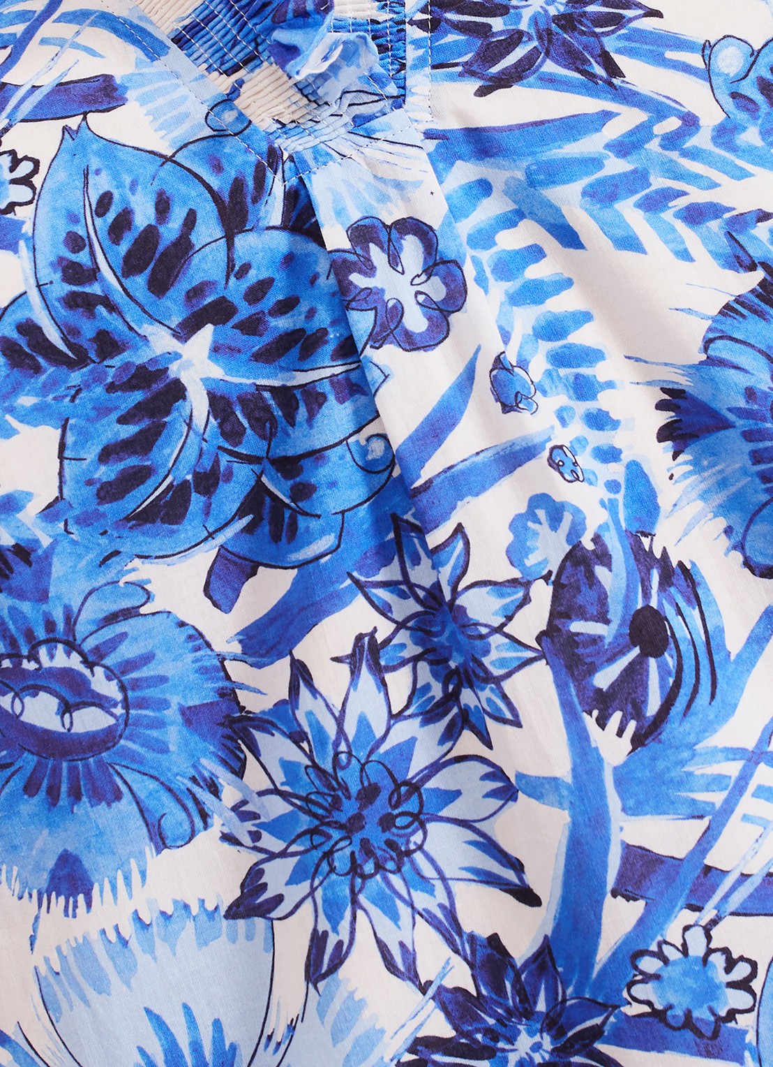Phase Eight Azelia mini tuniekjurk met bloemenprint - detail 4 blauw