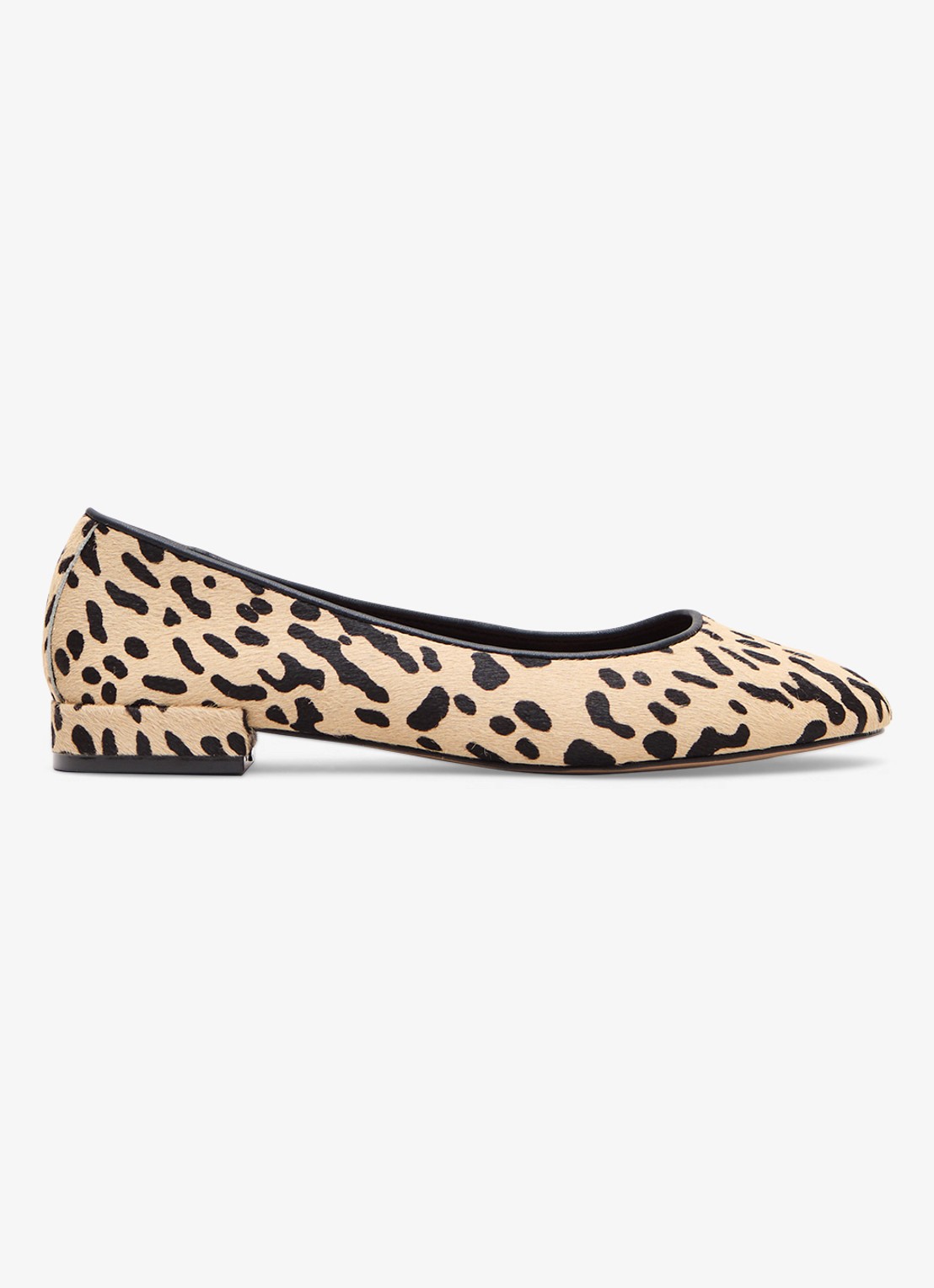 Phase Eight Ballerina van leer met panterprint - voorkant 7 bruin