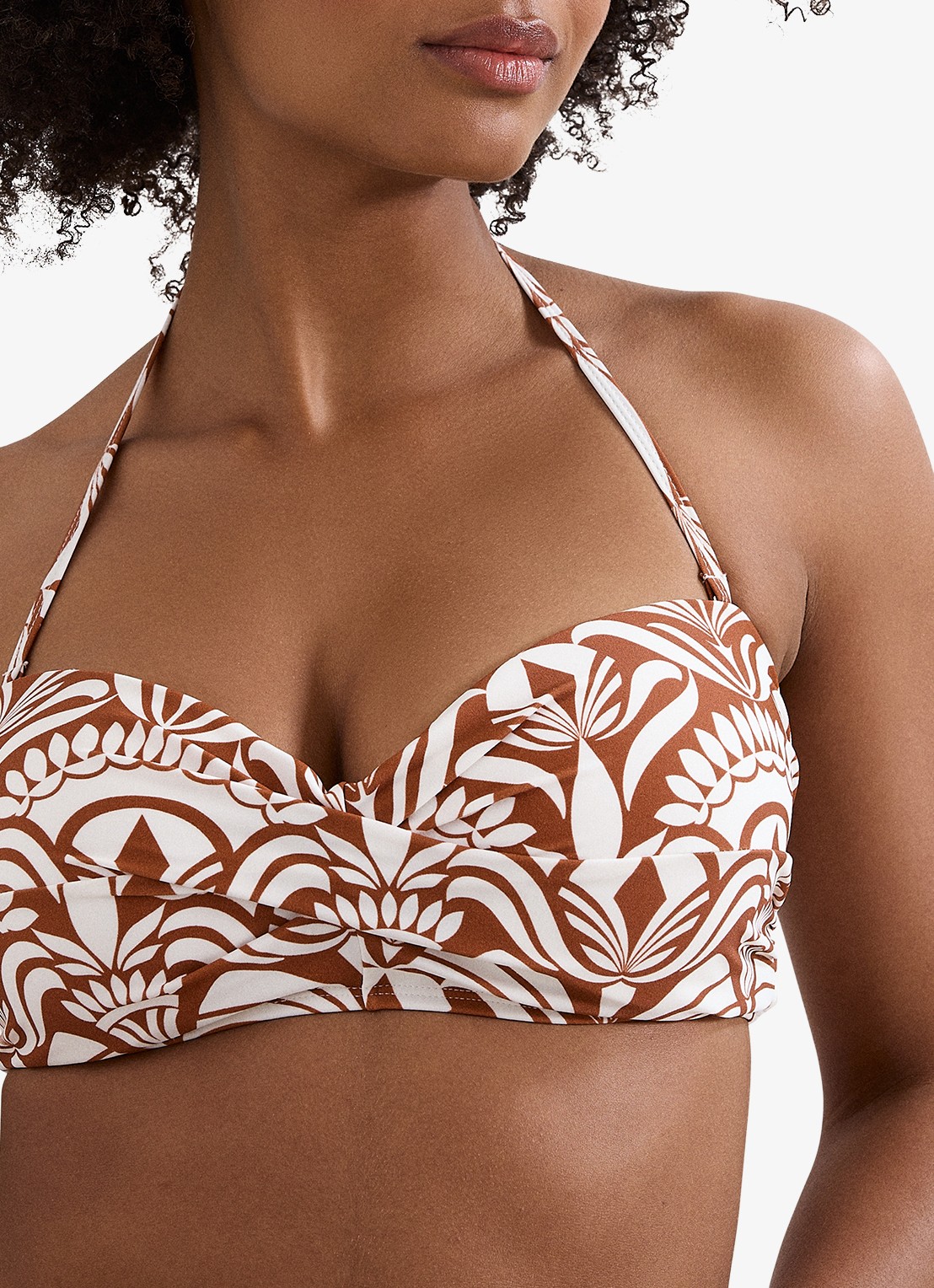 Phase Eight Bandeau bikinitop met afneembare bandjes en print - detail 5 bruin