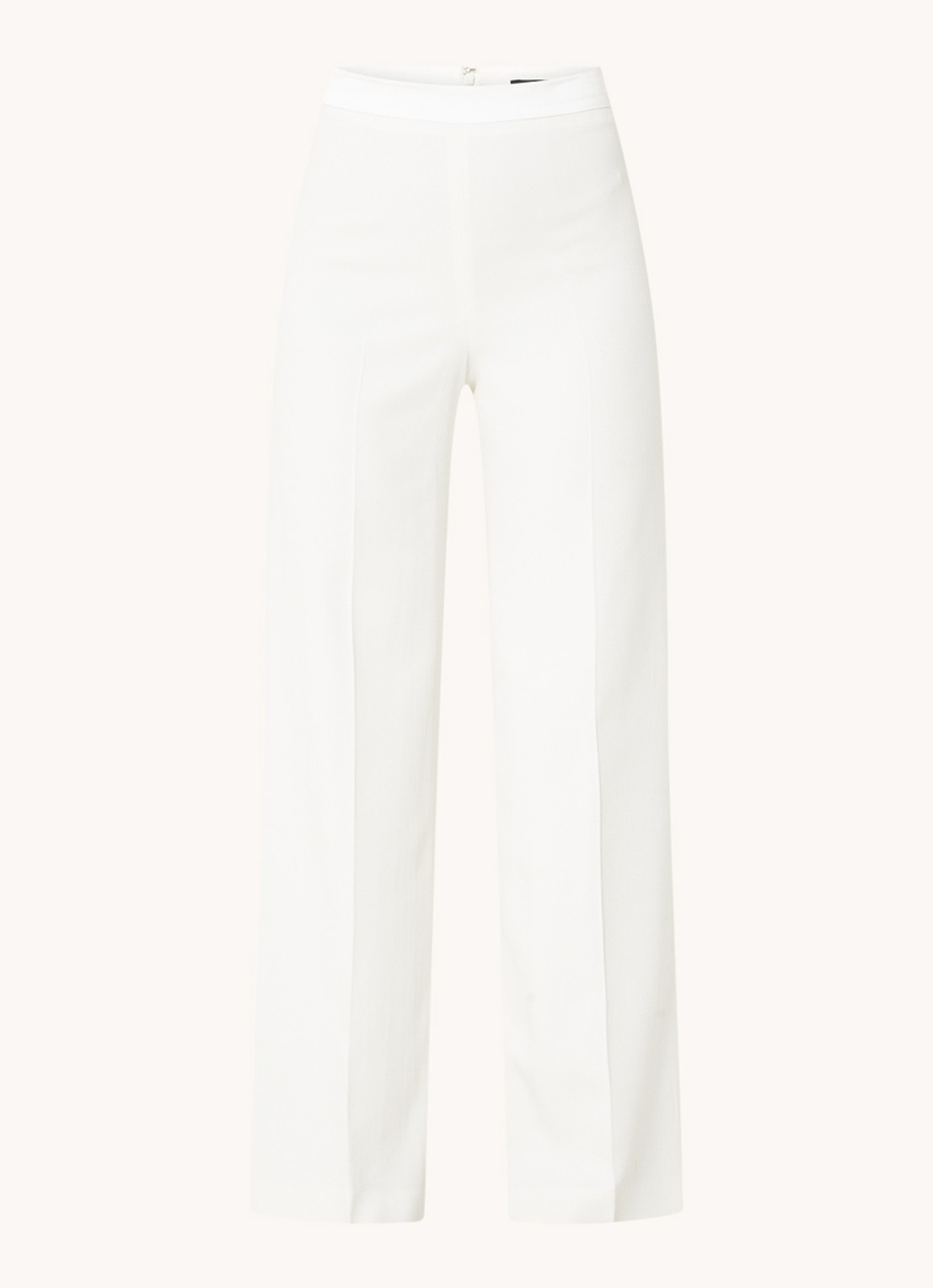 Phase Eight Beatriz high waist straight fit pantalon met stretch - voorkant 2 gebroken wit