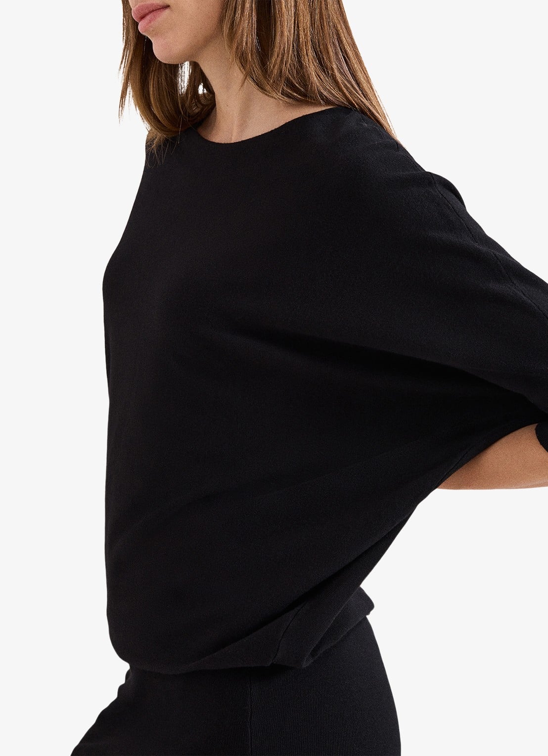 Phase Eight Becca mini jurk met vleermuismouw - detail 5 zwart