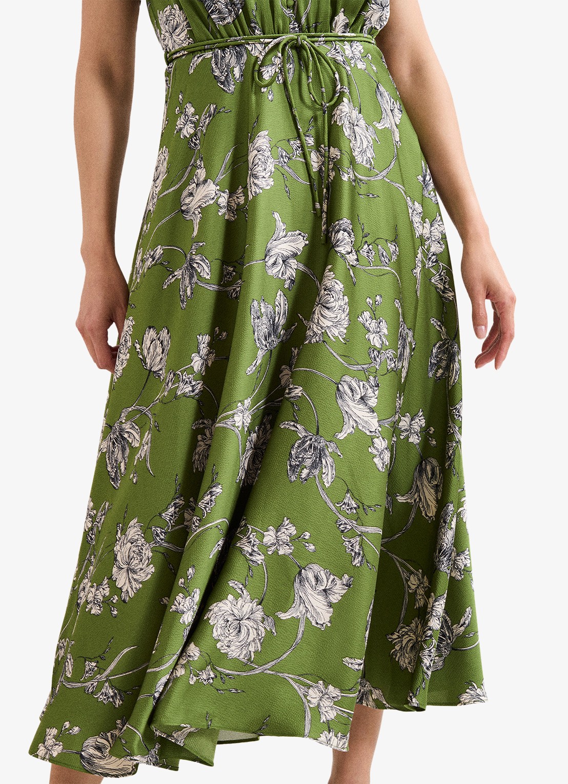 Phase Eight Bella midi tuniekjurk met bloemenprint - detail 6 groen