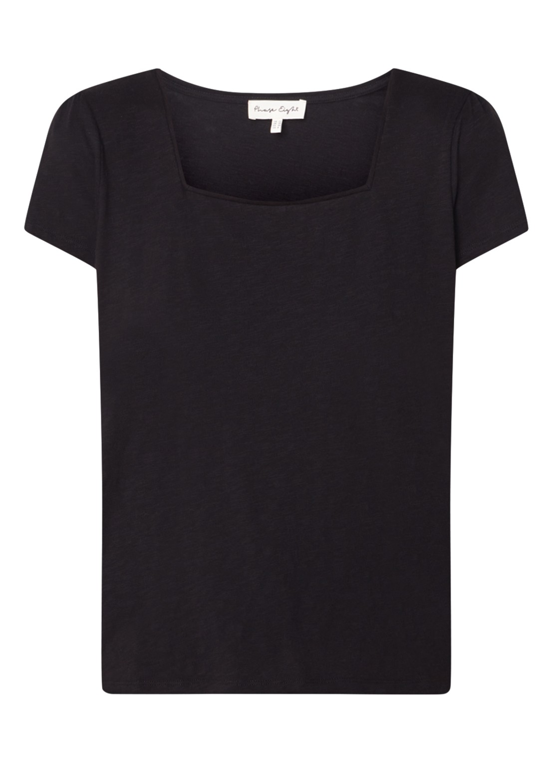 Phase Eight Bella top met rechthoekige hals - voorkant 3 zwart