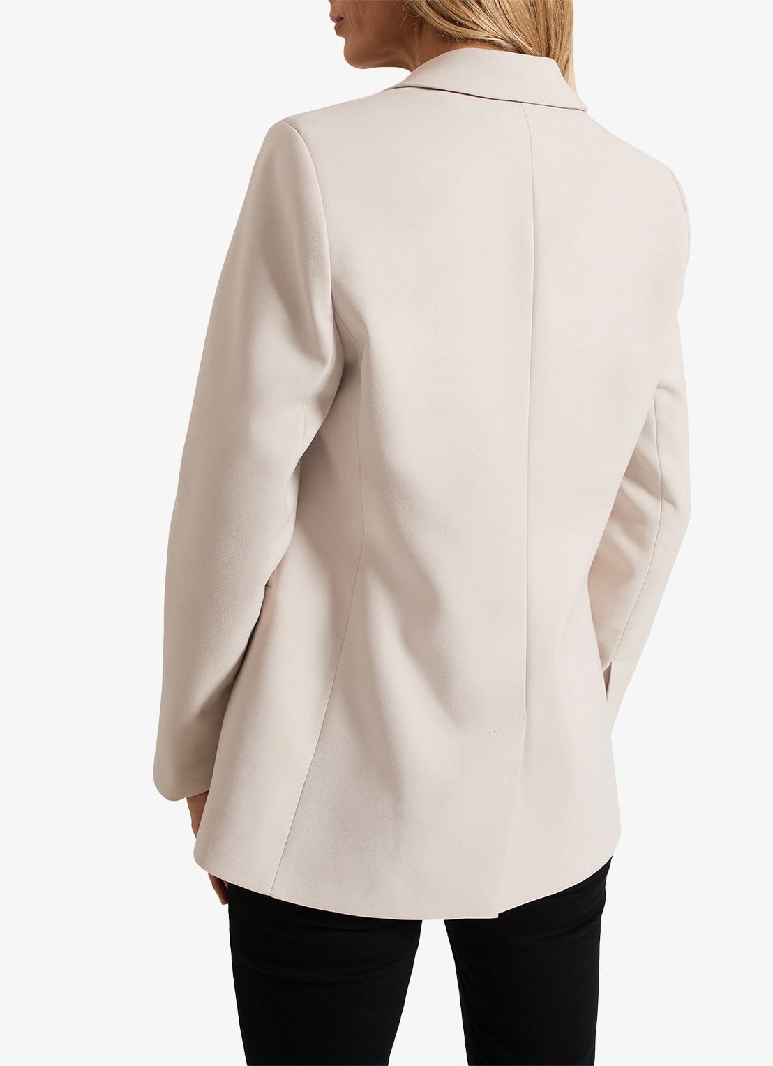 Phase Eight Belle blazer met paspelzakken - achterkant creme