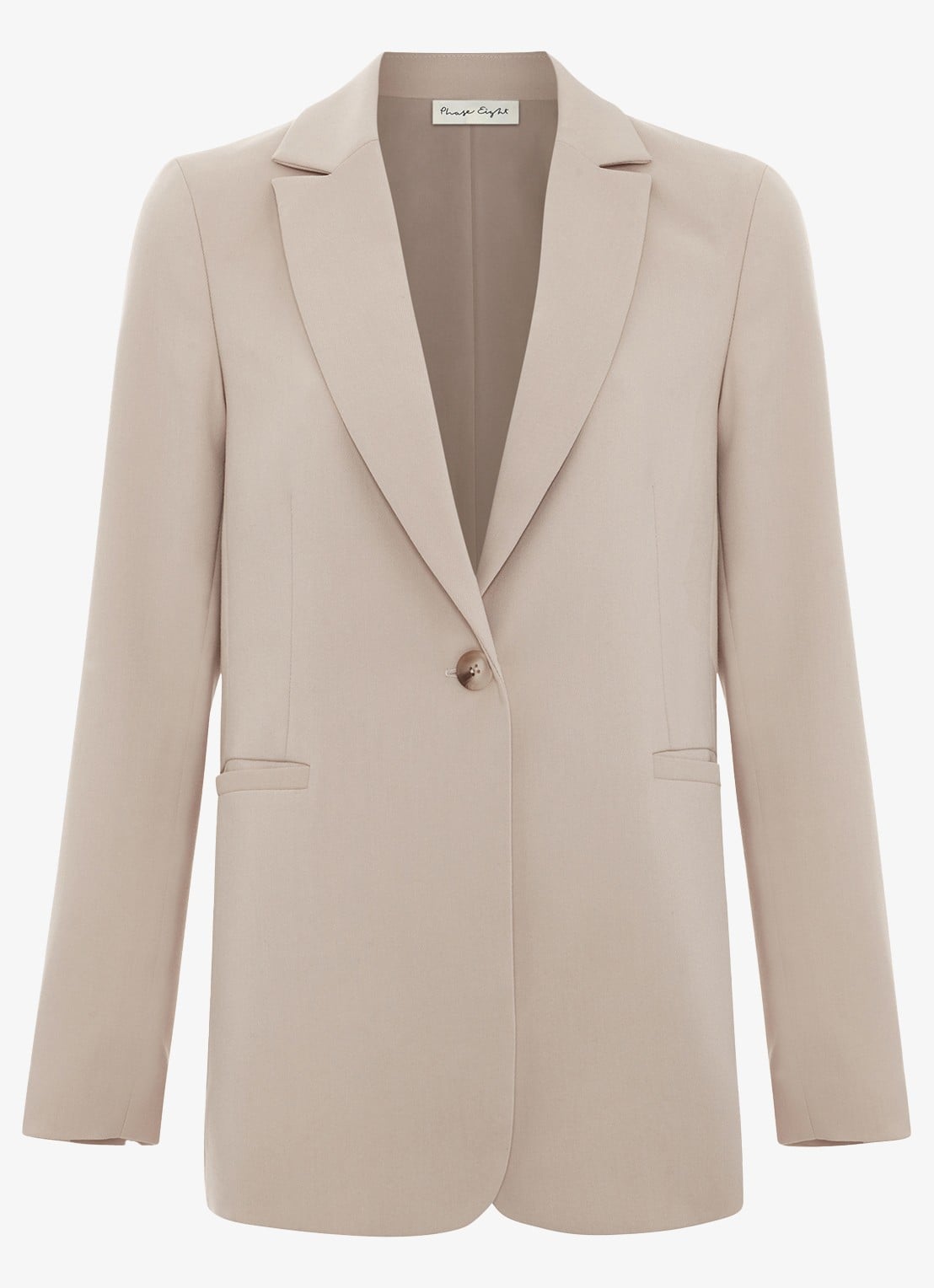 Phase Eight Belle blazer met paspelzakken - voorkant 6 creme