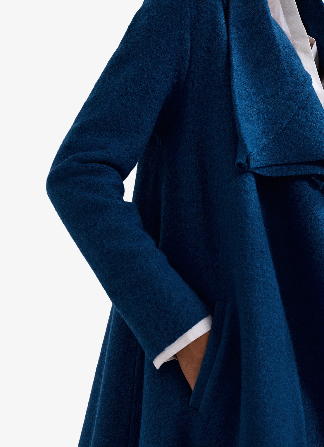 Phase Eight Bellona manteljas met sjaalkraag - detail 4 blauw