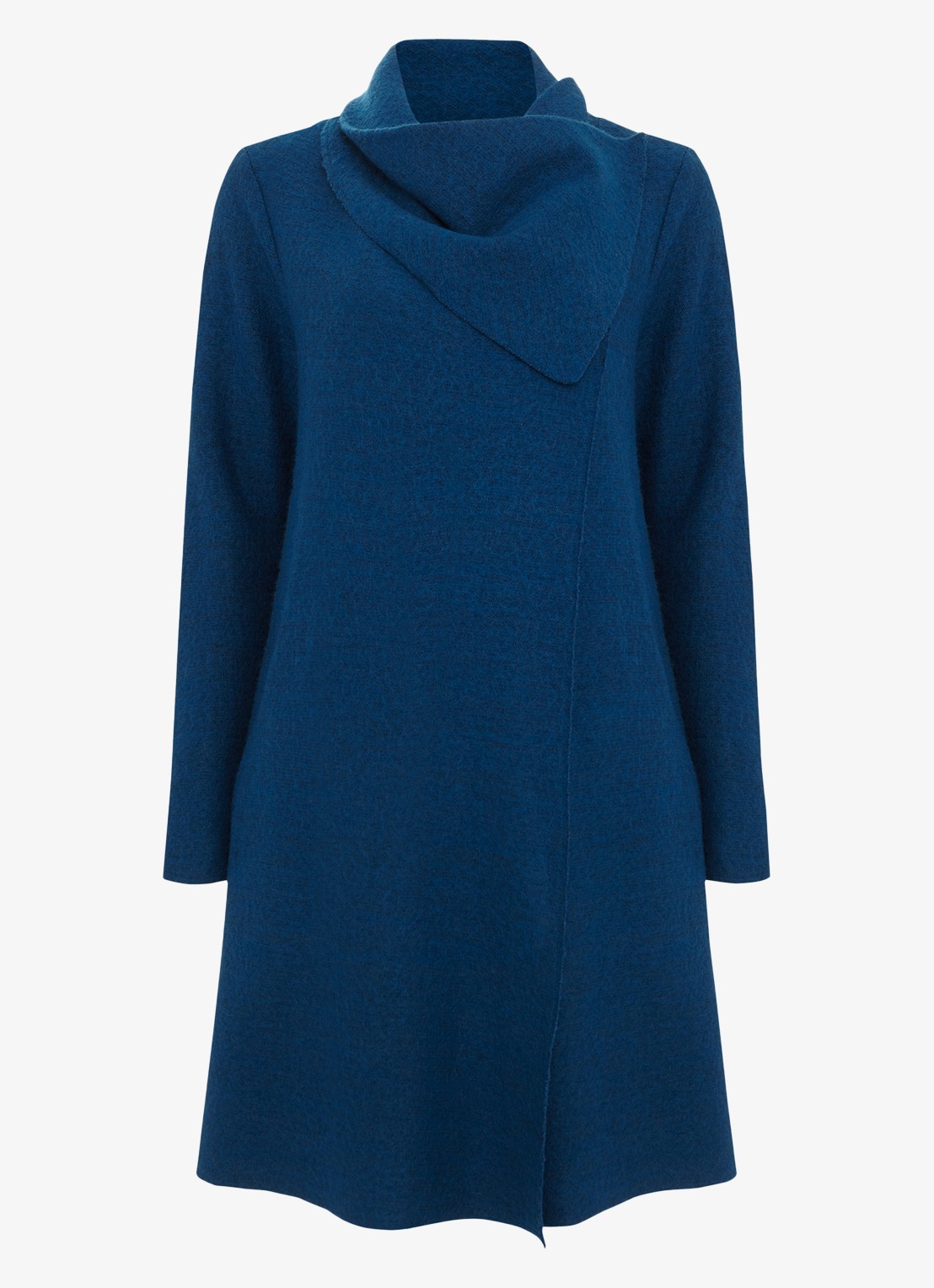 Phase Eight Bellona manteljas met sjaalkraag - voorkant 7 blauw