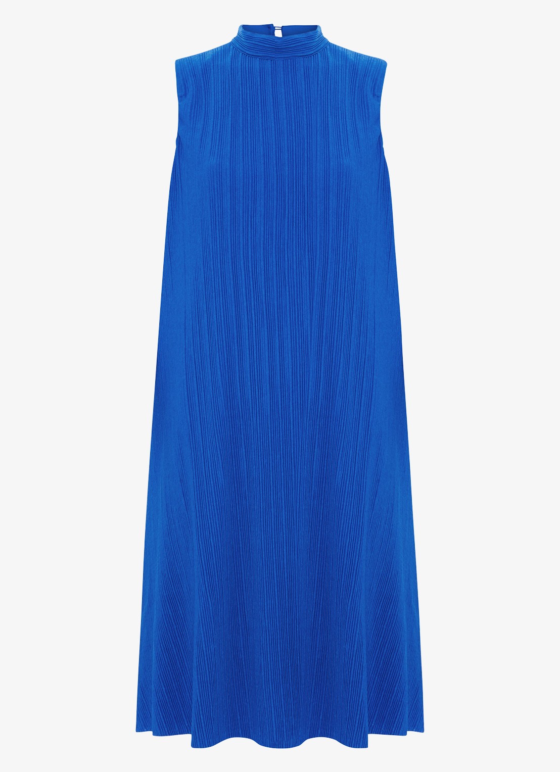 Phase Eight Betsie mini jurk met plissé - voorkant 6 donkerblauw