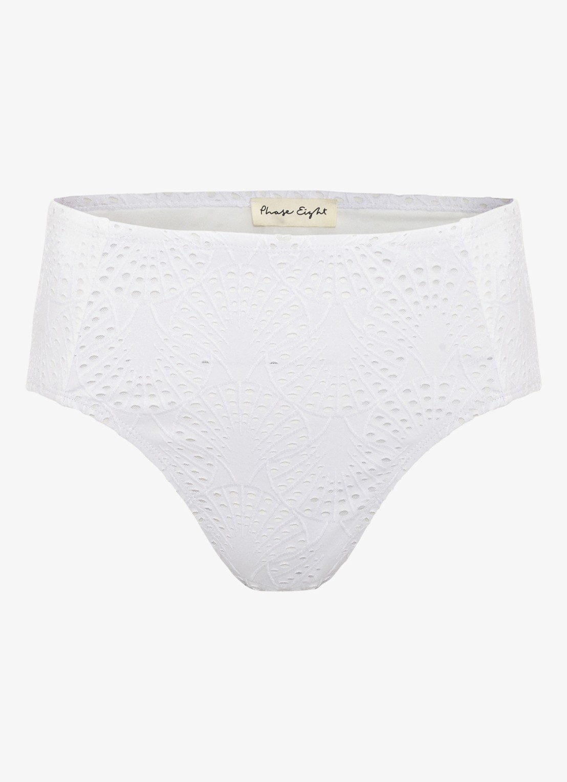 Phase Eight Bikinislip met opengewerkt dessin - voorkant wit