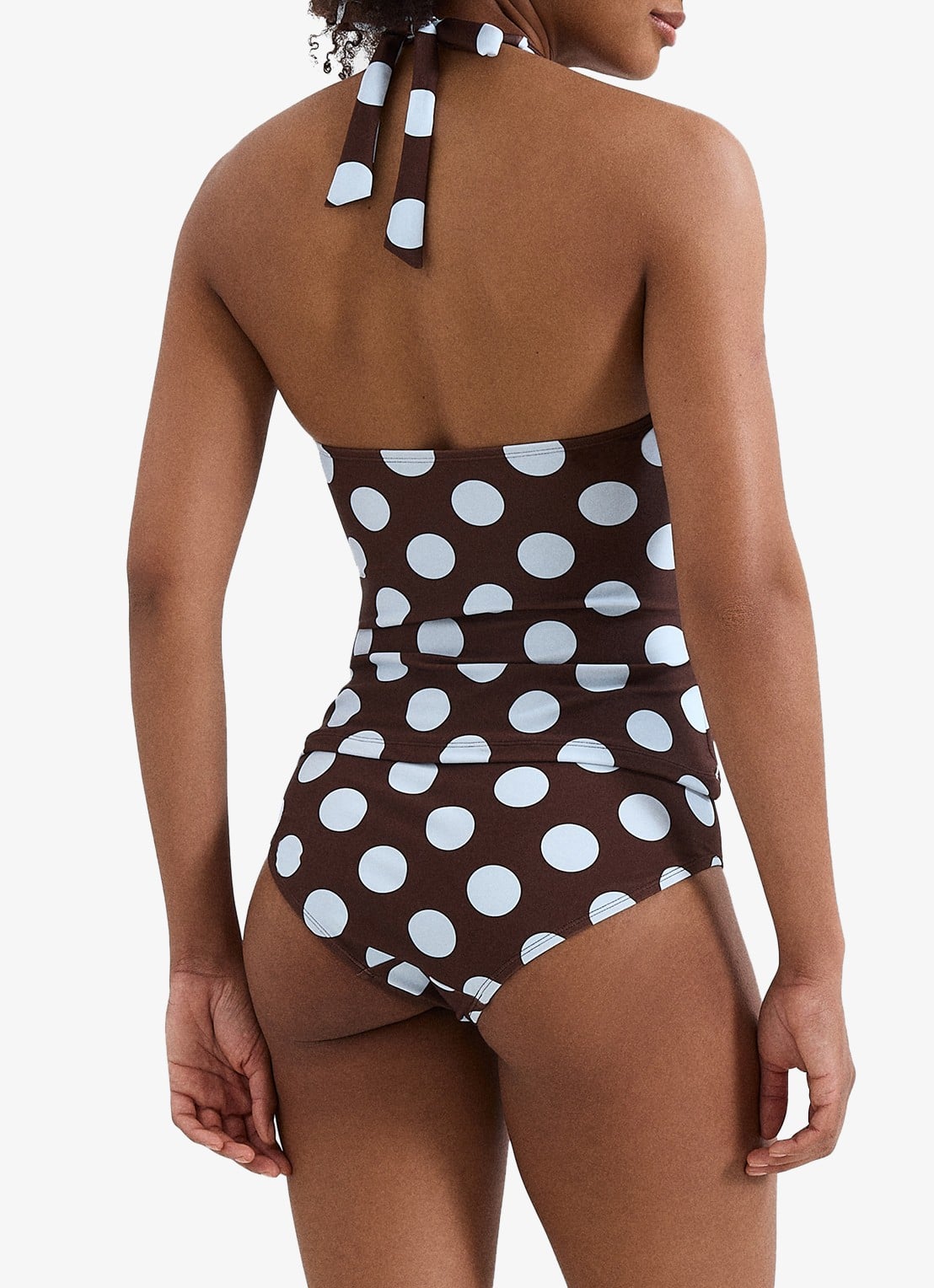 Phase Eight Bikinislip met stippenprint - achterkant 3 bruin