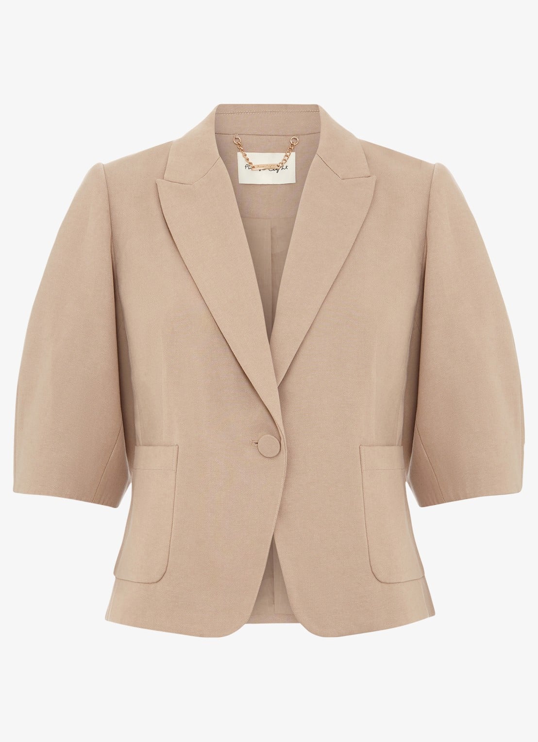 Phase Eight Blackwell cropped blazer  - voorkant 2 beige