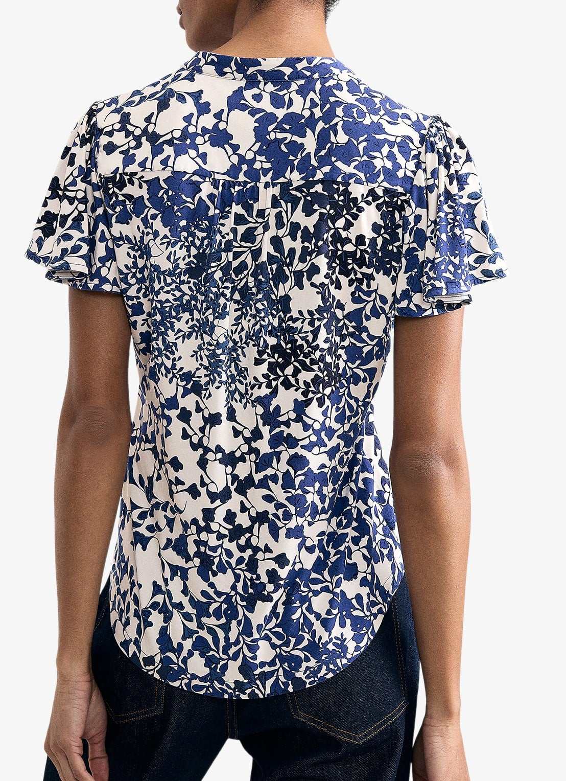 Phase Eight Blouse met print - achterkant 7 blauw