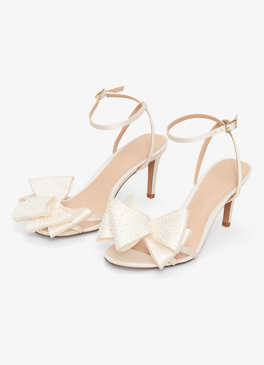 Phase Eight Bow sandalette met strikdetail en studs - detail 3 ivoor