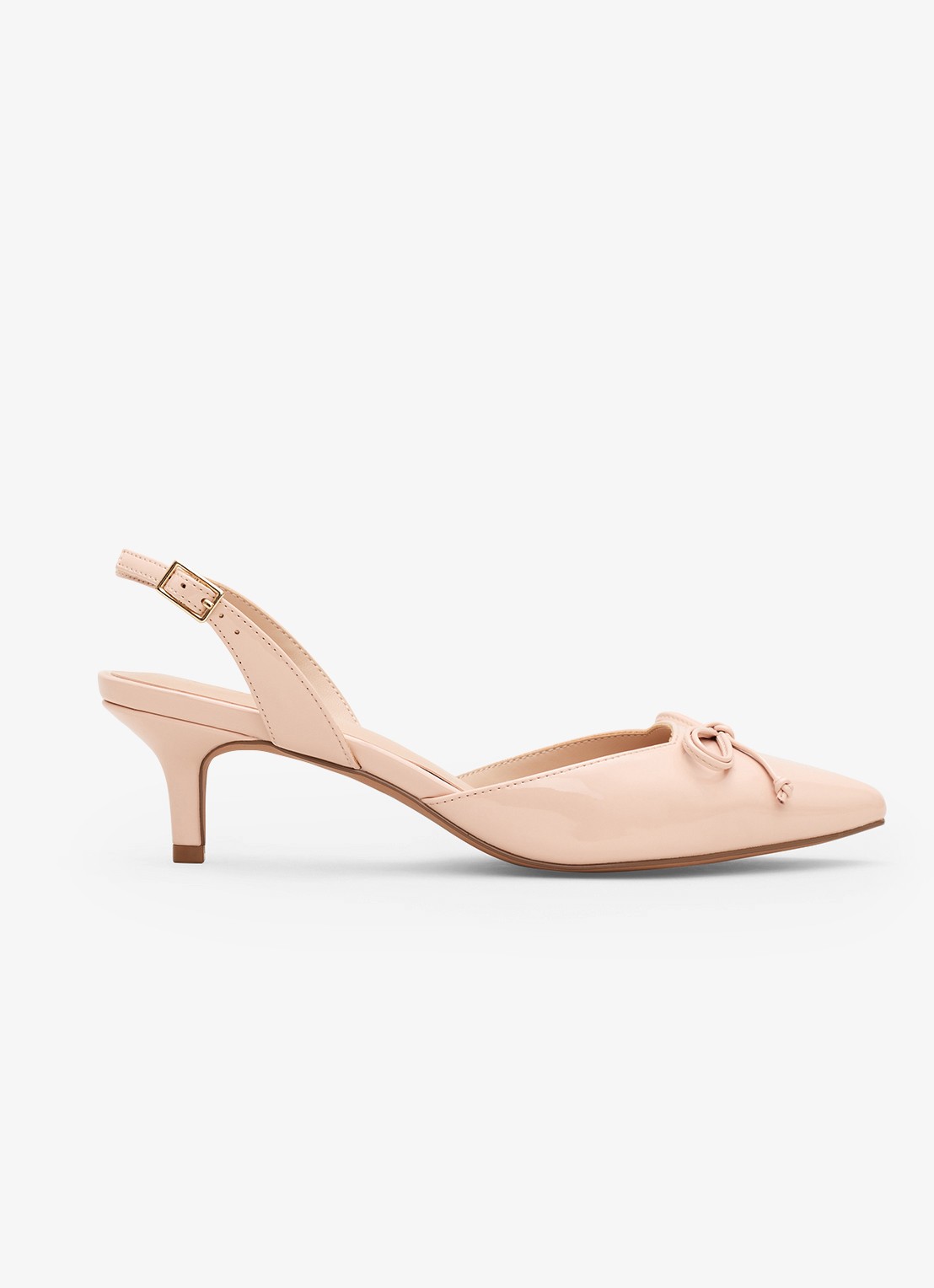 Phase Eight Bow slingback met strikdetail  - voorkant oudroze