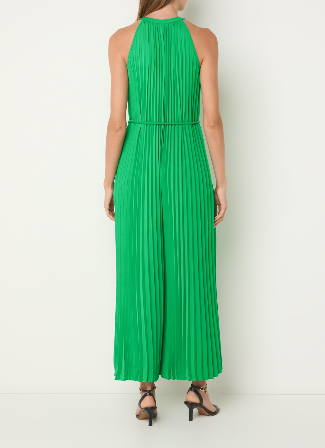 Phase Eight Brea Pleat wide fit jumpsuit met plissé - achterkant 2 groen