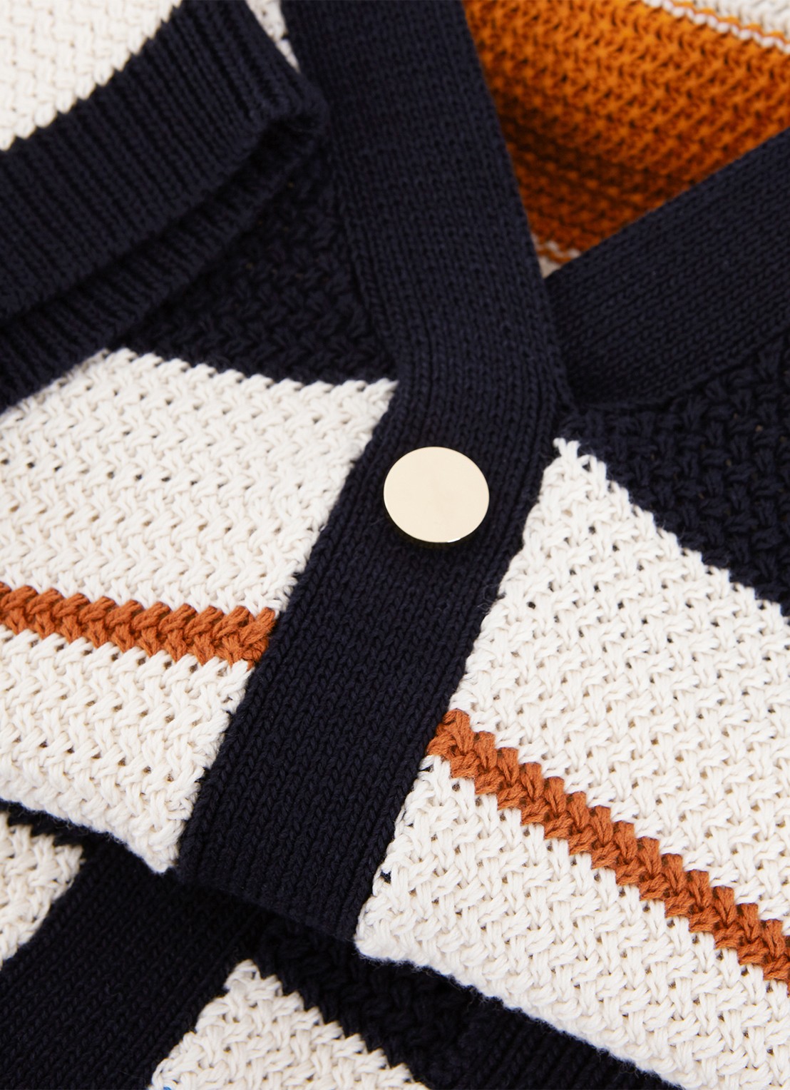 Phase Eight Bridget grofgebreide midi jurk met streepprint - detail 7 zwart