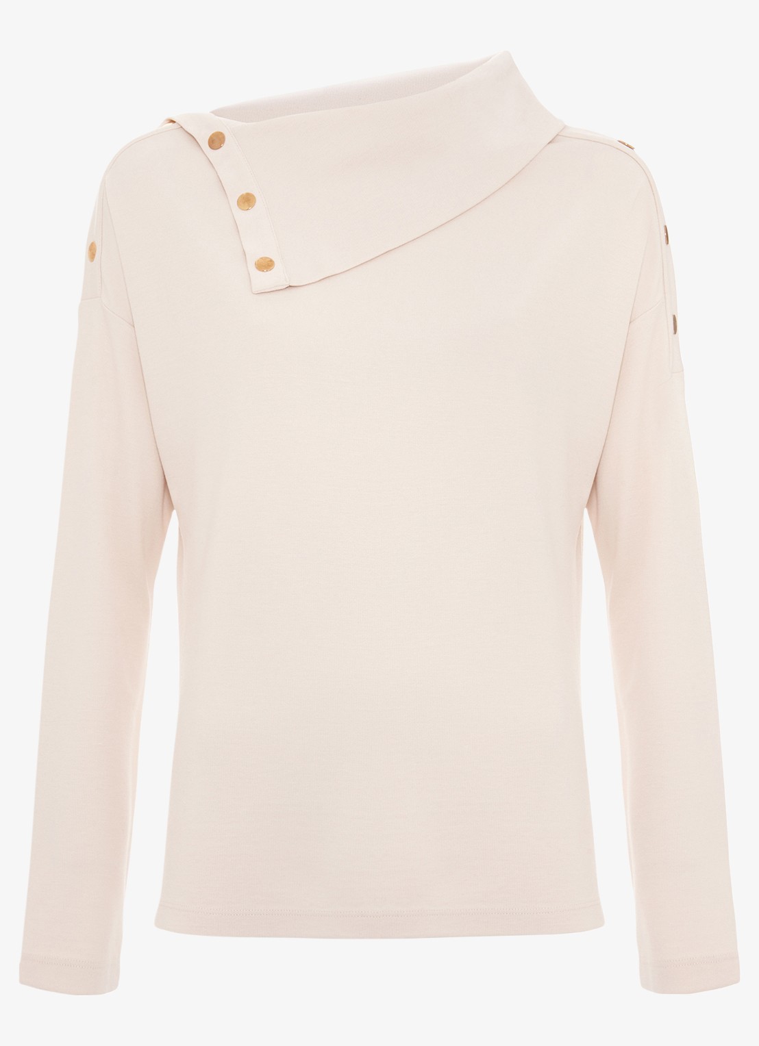 Phase Eight Brienna sweater met sierknopen - voorkant 6 lichtroze