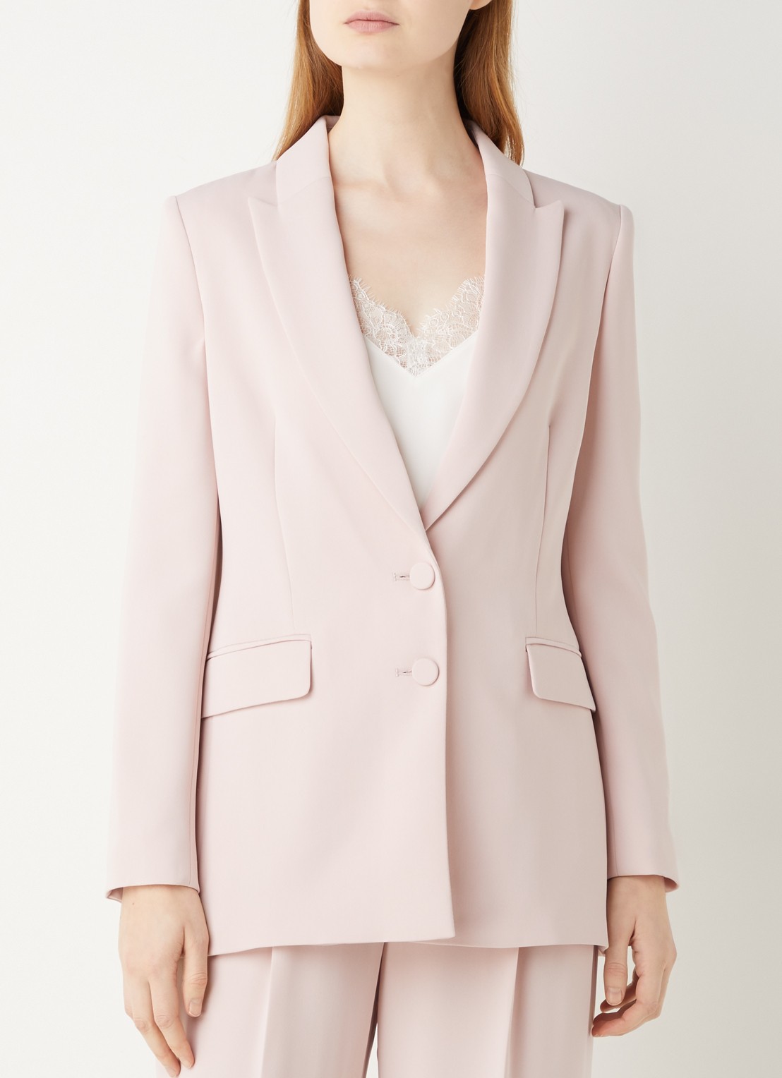 Phase Eight Cadie blazer met klepzakken - detail oudroze