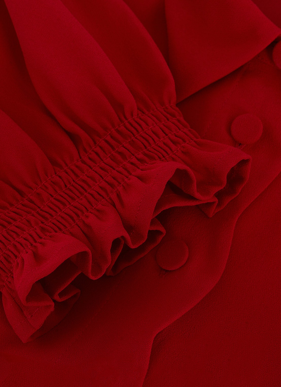 Phase Eight Candice mini jurk met pofmouw - detail 7 rood