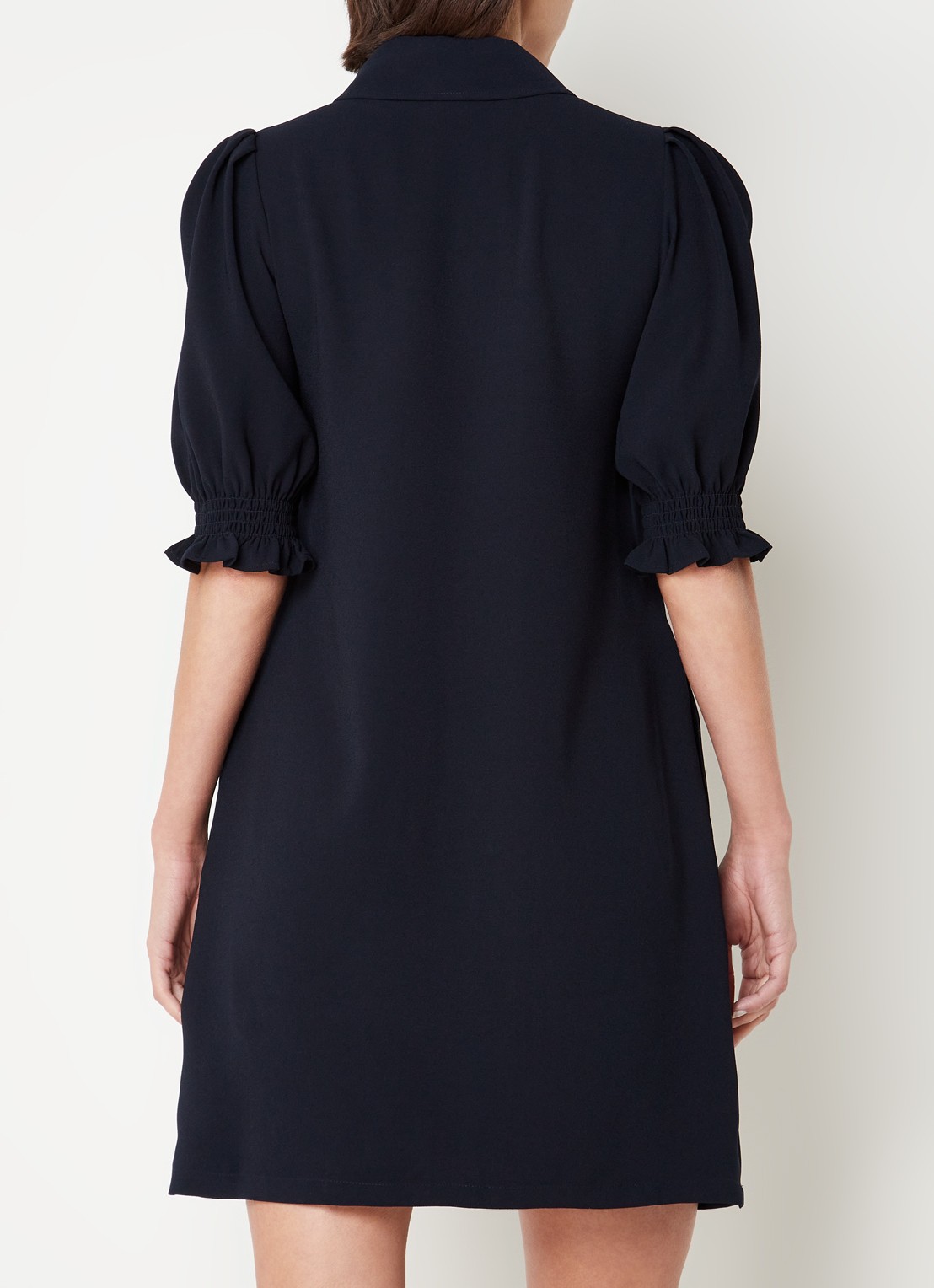 Phase Eight Candice mini tuniekjurk met halve rits - achterkant donkerblauw