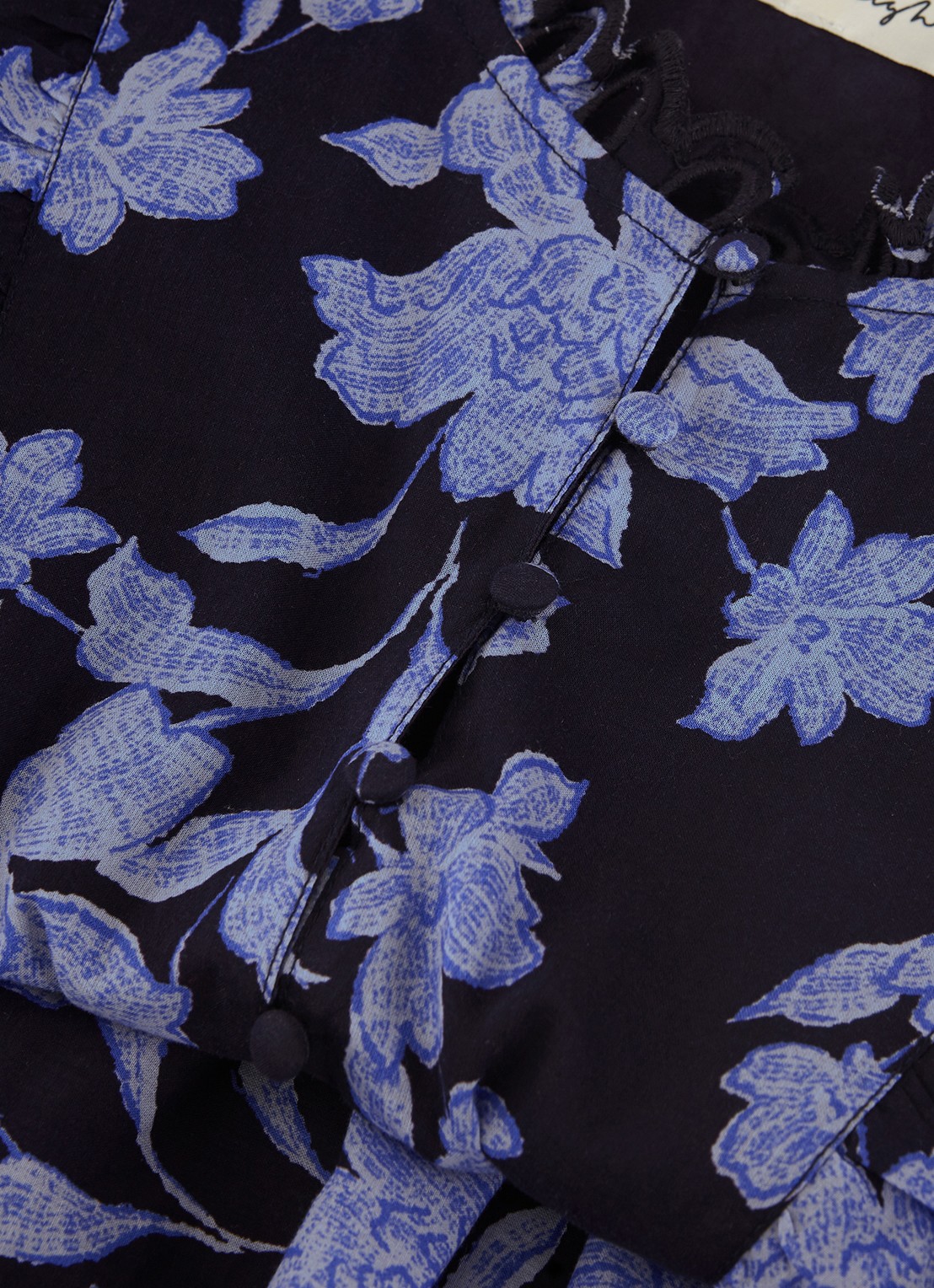 Phase Eight Caraline mini jurk met bloemenprint - detail 7 donkerblauw