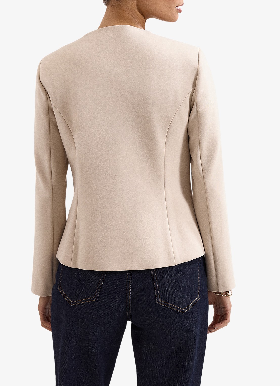 Phase Eight Carla jack met ronde hals - achterkant 8 creme