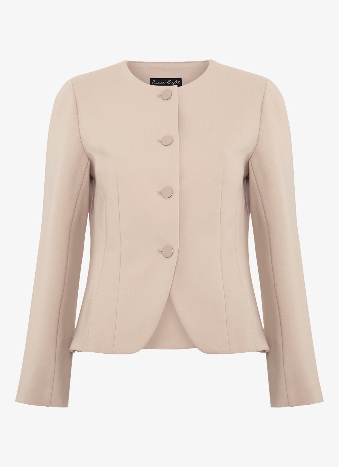 Phase Eight Carla jack met ronde hals - voorkant creme