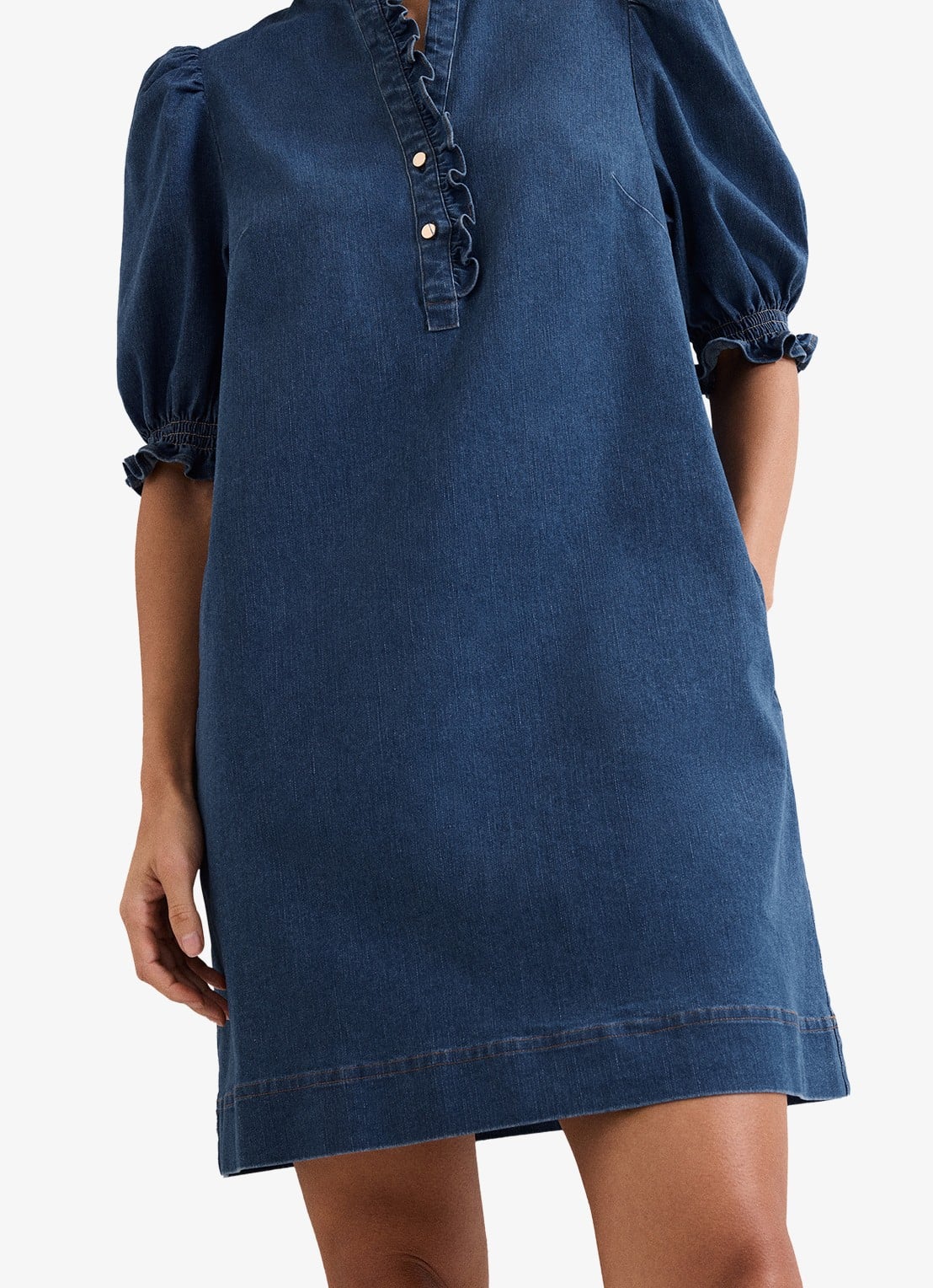Phase Eight Carly mini tuniekjurk met pofmouw - detail 6 indigo