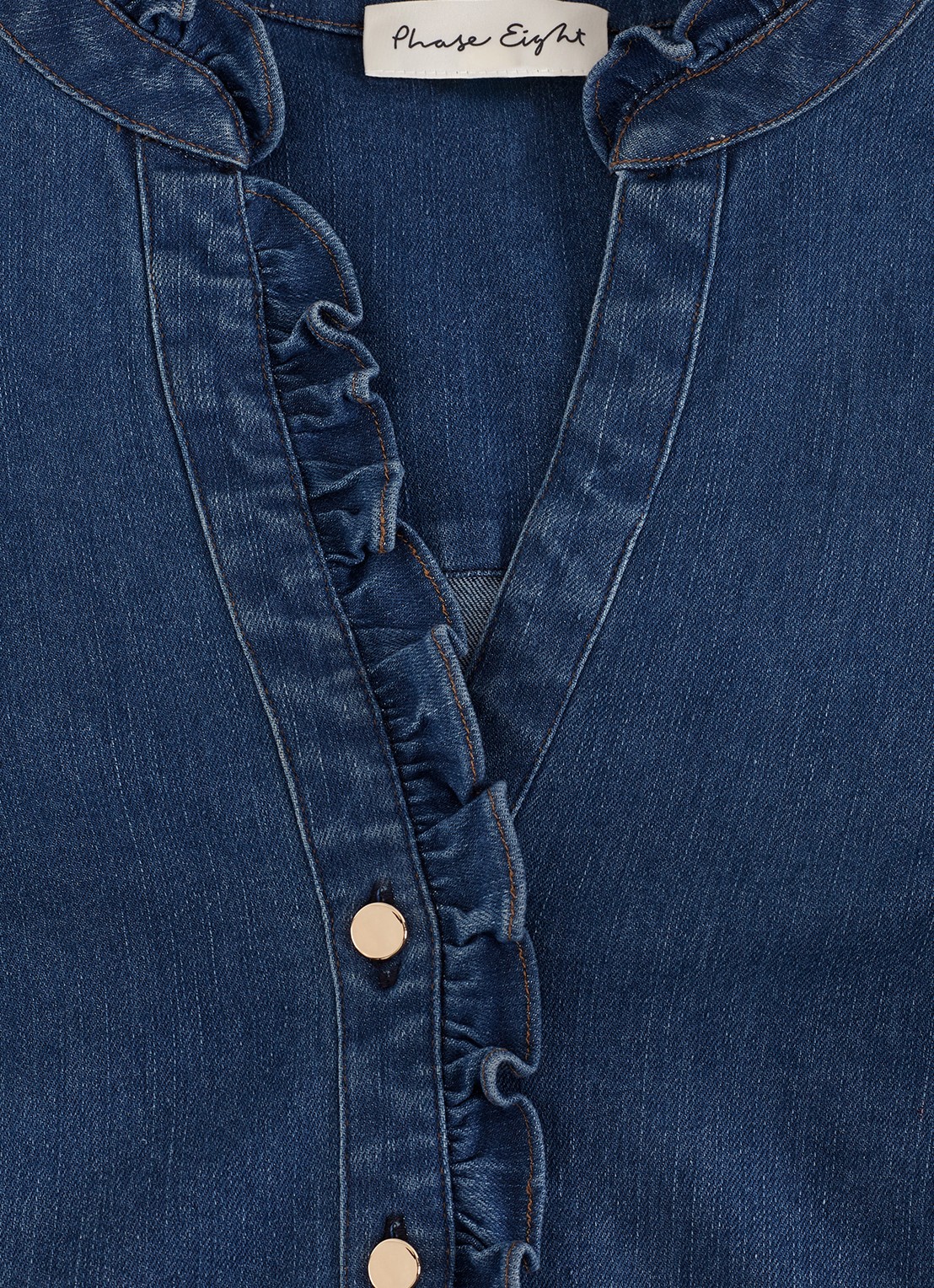 Phase Eight Carly mini tuniekjurk met pofmouw - detail 7 indigo