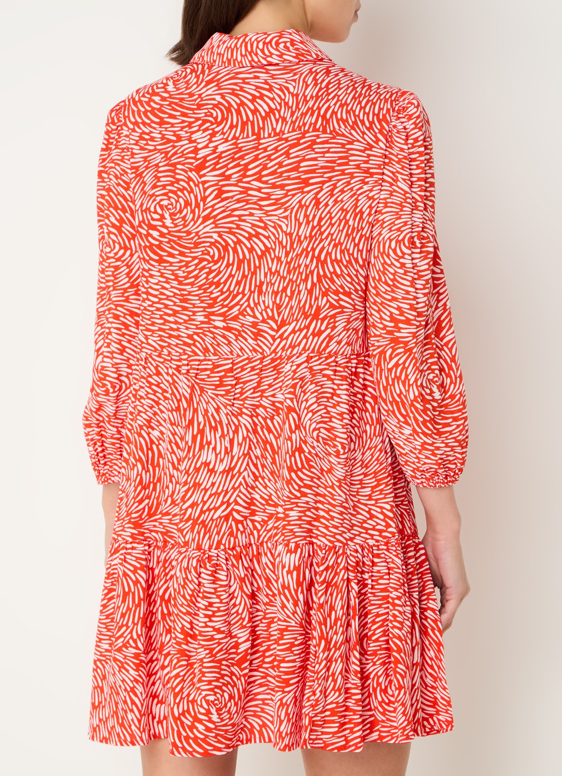 Phase Eight Carrie mini tuniekjurk met print - achterkant 4 rood