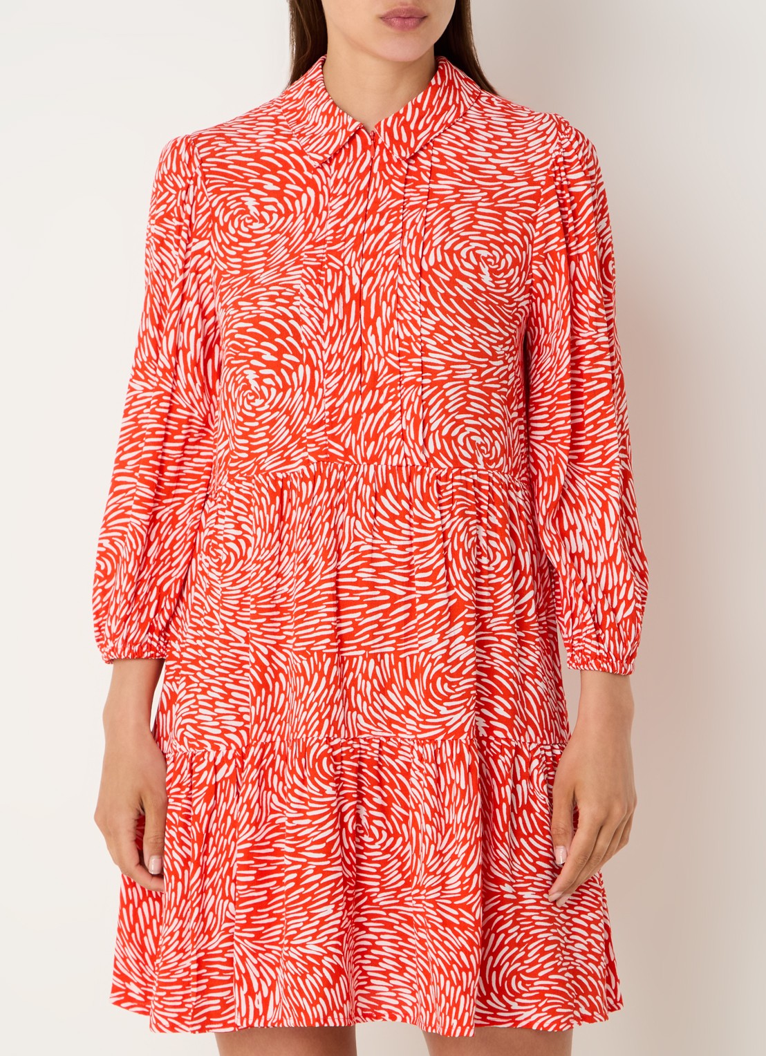 Phase Eight Carrie mini tuniekjurk met print - detail 3 rood