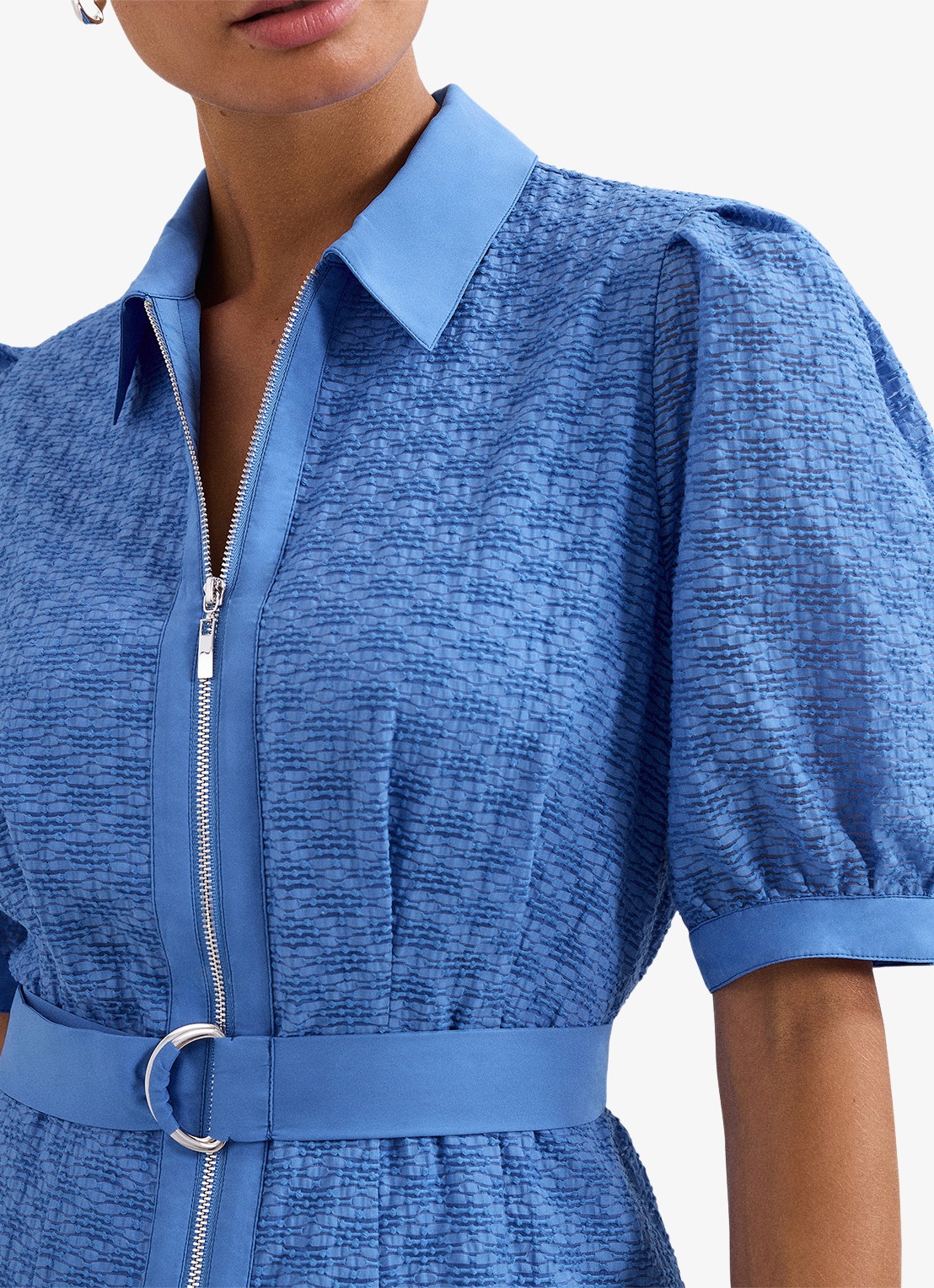 Phase Eight Casey midi jurk met ceintuur - detail 5 blauw