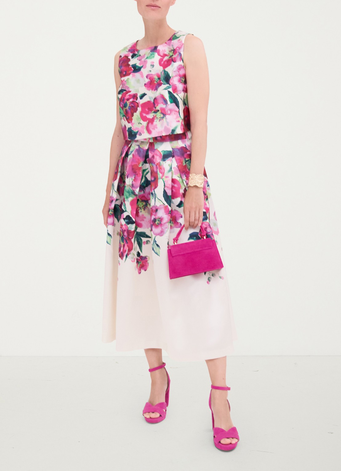 Phase Eight Celeste mouwloze top met bloemenprint - detail 5 roze