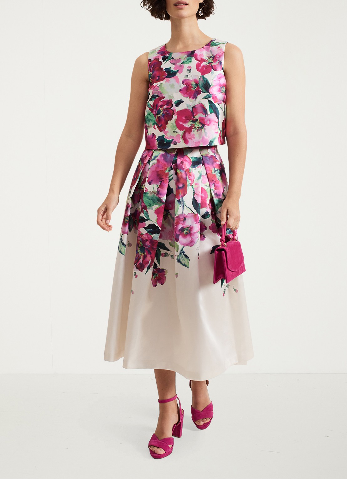 Phase Eight Celeste mouwloze top met bloemenprint - detail 7 roze