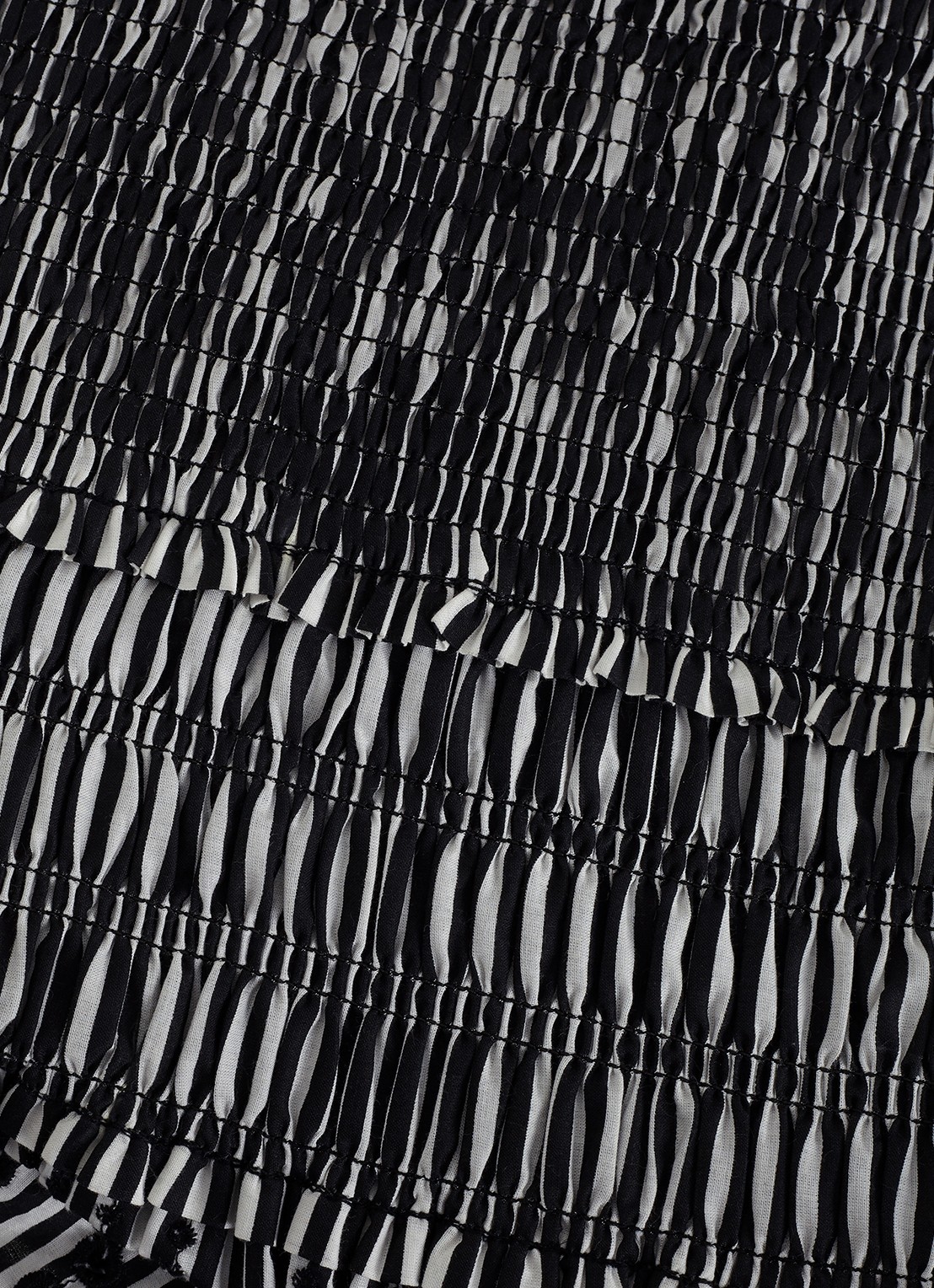 Phase Eight Chiara midi jurk met smockwerk en print - detail 6 zwart
