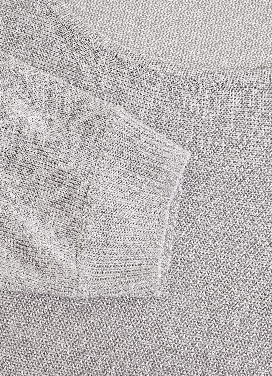 Phase Eight Christine fijngebreide trui met lurex en boothals - detail 5 zilver