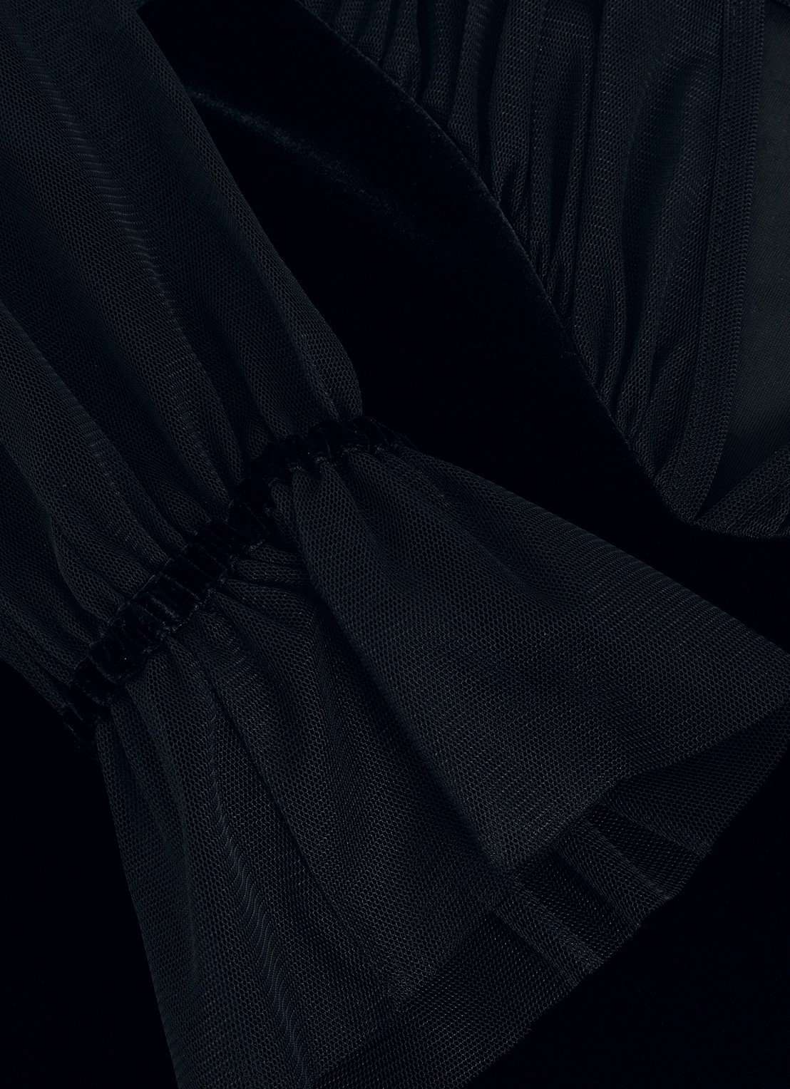Phase Eight Cindy top met details van mesh - detail 5 zwart