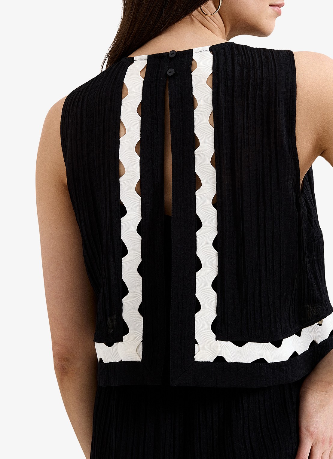 Phase Eight Claire midi jurk met split - detail 5 zwart
