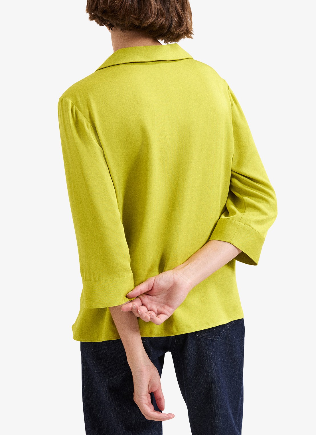 Phase Eight Clary blouse met knoopdetail - achterkant lime