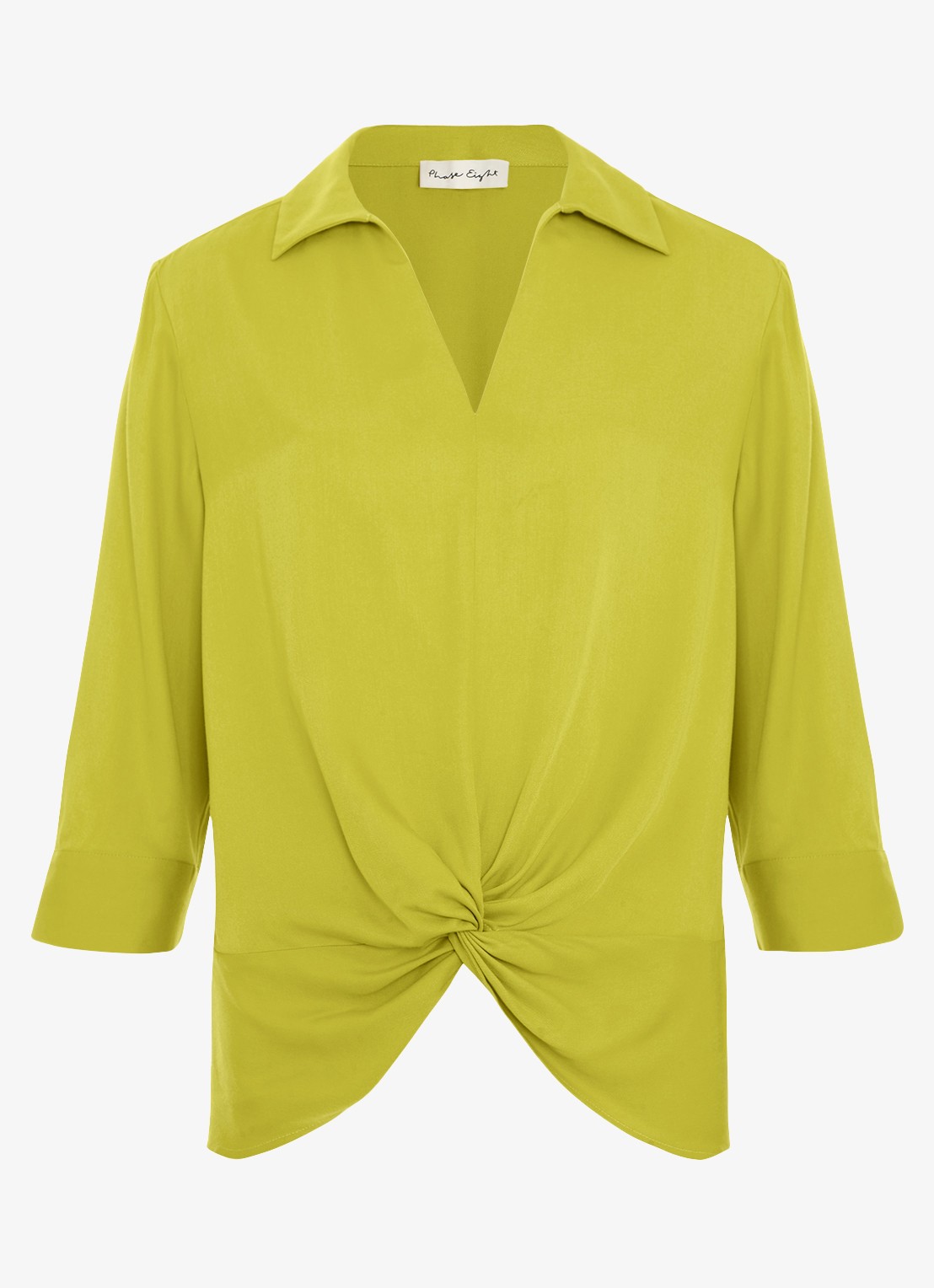 Phase Eight Clary blouse met knoopdetail - voorkant 6 lime