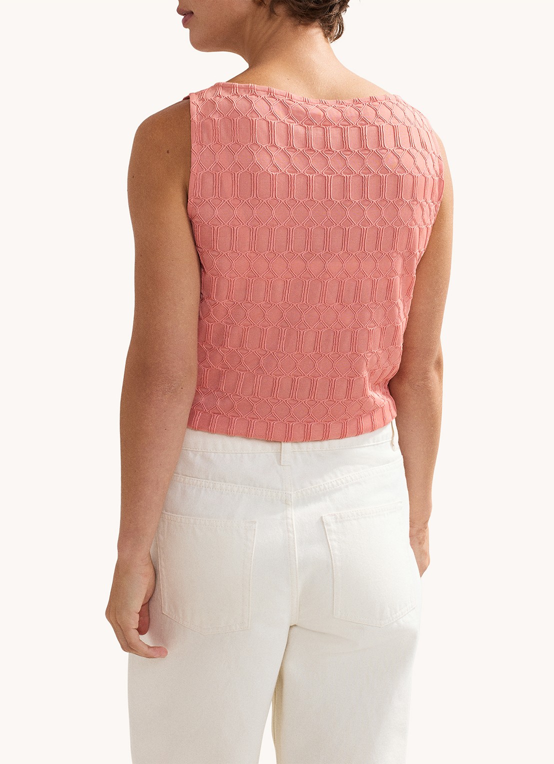 Phase Eight Clemmie mouwloze top met structuur - achterkant 8 roze