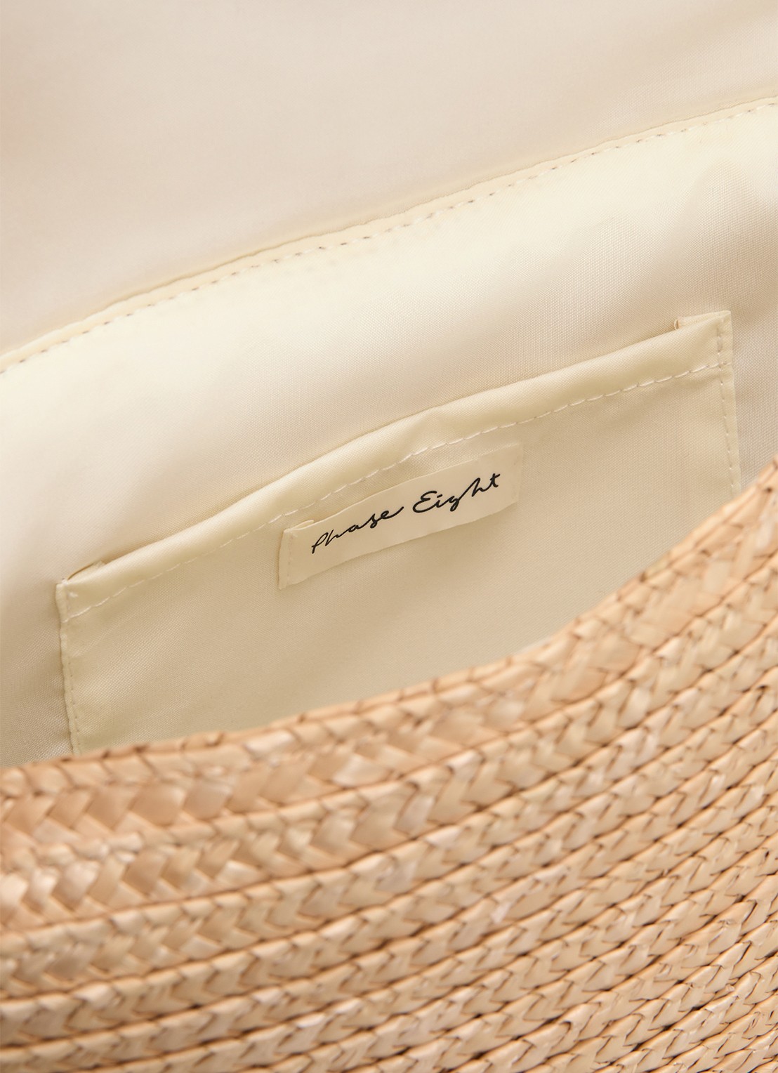 Phase Eight Clutch met gevlochten detail en afneembare schouderriem - detail beige