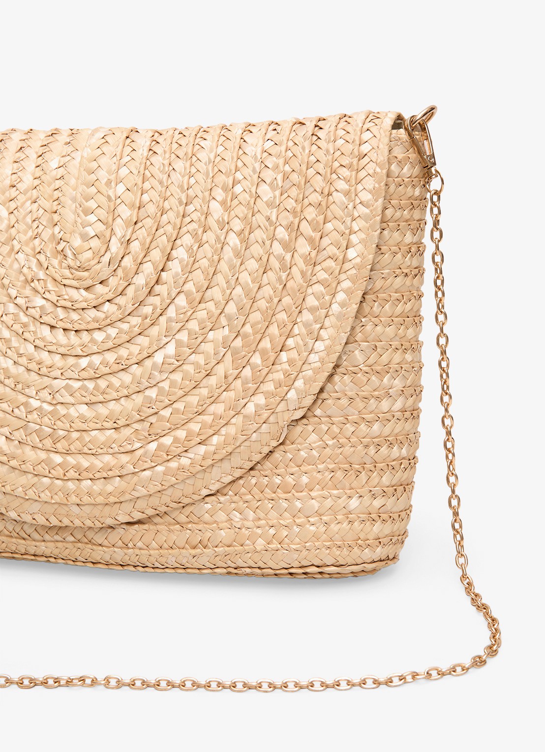 Phase Eight Clutch met gevlochten detail en afneembare schouderriem - detail 2 beige