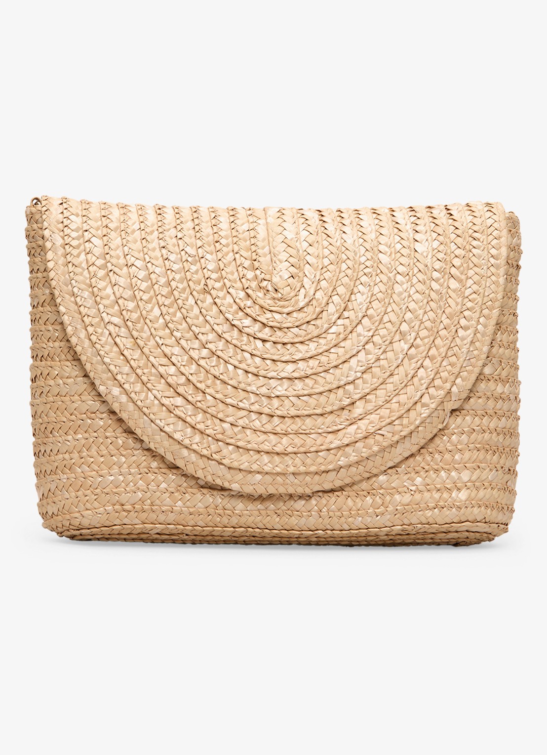 Phase Eight Clutch met gevlochten detail en afneembare schouderriem - voorkant 4 beige
