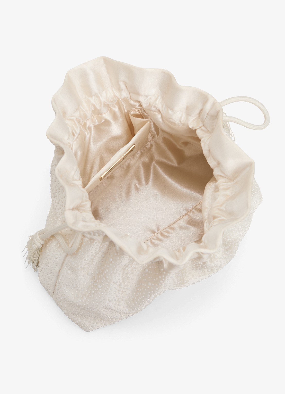 Phase Eight Clutch met imitatieparels - achterkant ivoor